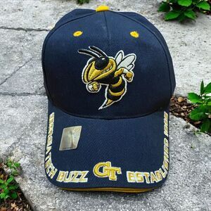 Homecoming NCAA GT Georgia Tech Yellow Jackets Vintage Hat Cap Navy Yellow OS